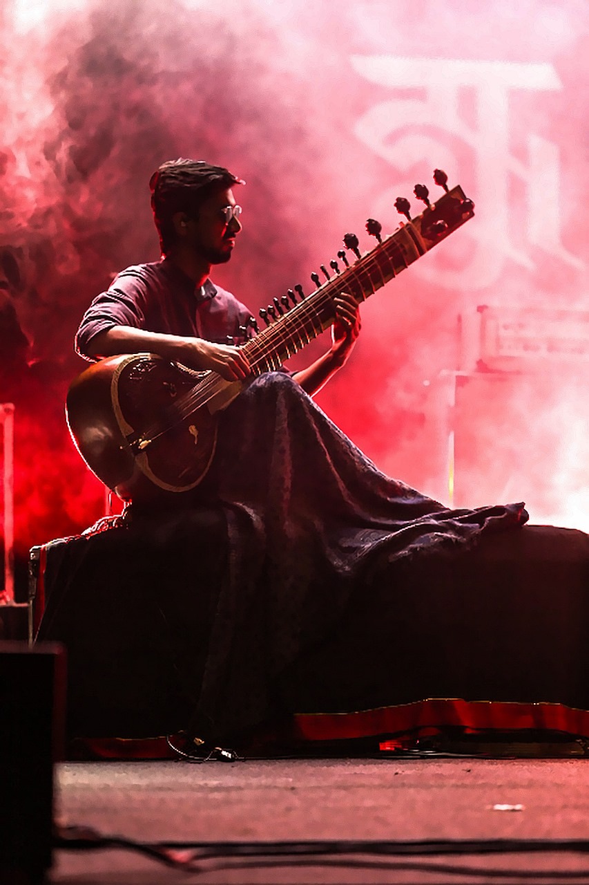Bipin playing sitar